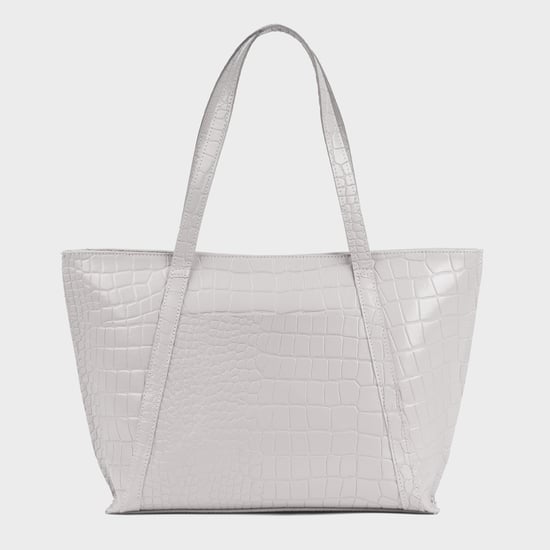 AGNES' Croc Embossed Real Leather Designer Tote Bag - Image 4