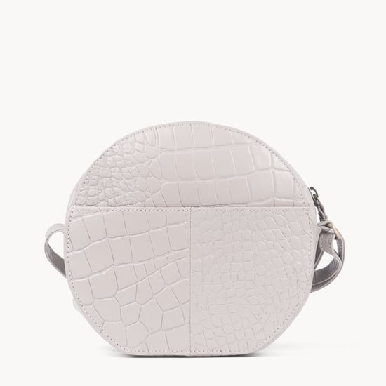 JANE' Embossed Croc Leather Round Designer Crossbody Bag - Image 4