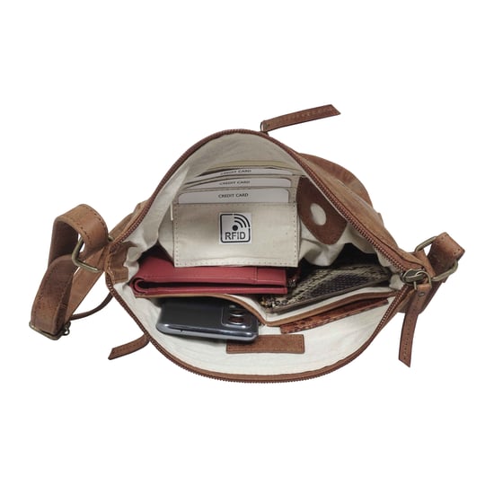 'AGATHA' Real Leather Crossbody Bag - Image 4