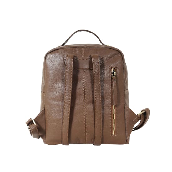 ANGEL' Nappa Full Grain Leather Zip-top Backpack - Image 4