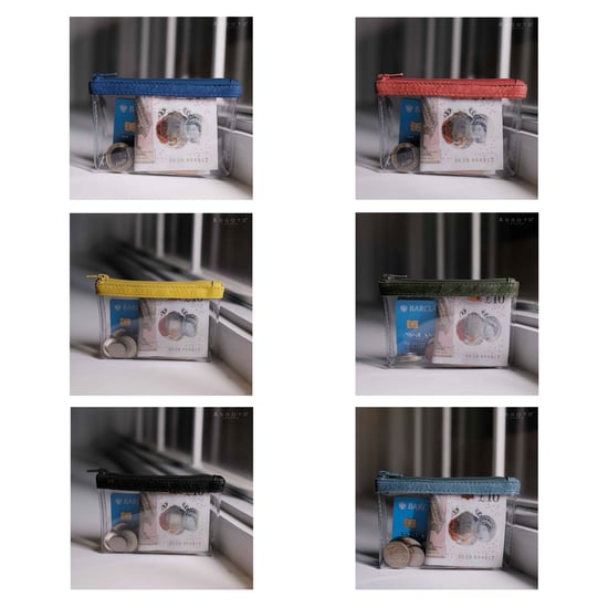 DINAH' Transparent Zip Top Coin Purse - Image 6