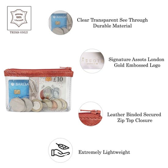 DINAH' Transparent Zip Top Coin Purse - Image 4
