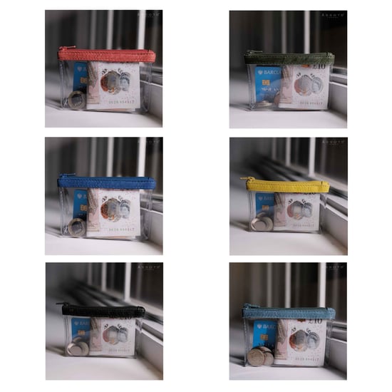 DINAH' Transparent Zip Top Coin Purse - Image 5