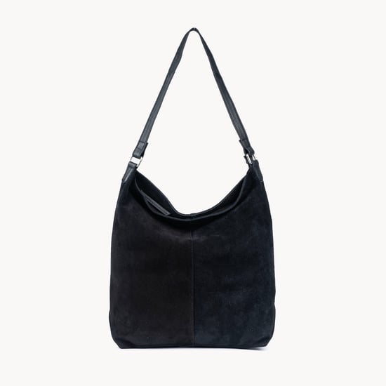 'TINA' Suede Real Leather Unlined Slouchy Shopper Tote Bag - Image 1