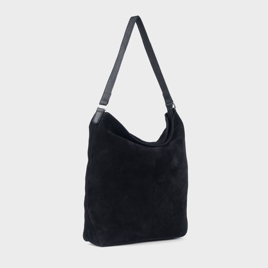 'TINA' Suede Real Leather Unlined Slouchy Shopper Tote Bag - Image 2