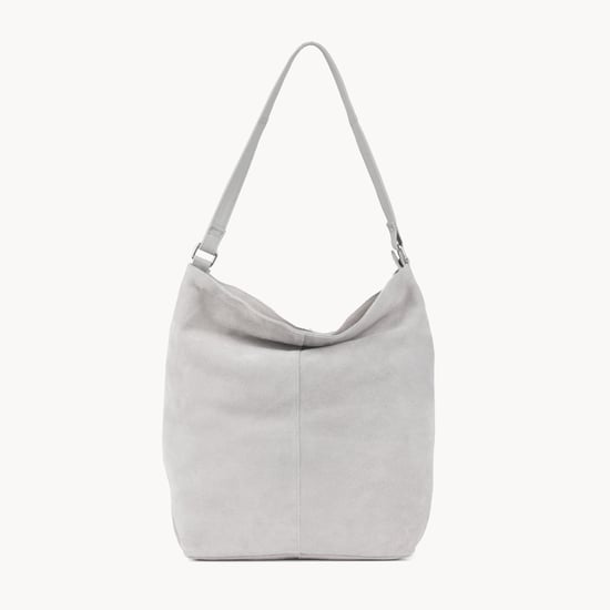 'TINA' Suede Real Leather Unlined Slouchy Shopper Tote Bag - Image 1