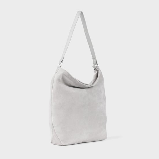 'TINA' Suede Real Leather Unlined Slouchy Shopper Tote Bag - Image 2