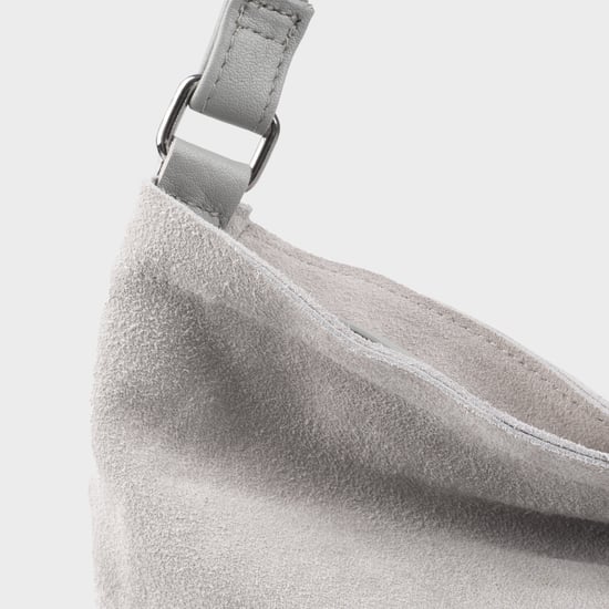 'TINA' Suede Real Leather Unlined Slouchy Shopper Tote Bag - Image 3