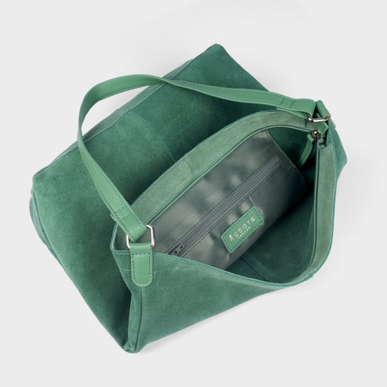 'TINA' Suede Real Leather Unlined Slouchy Shopper Tote Bag - Image 4