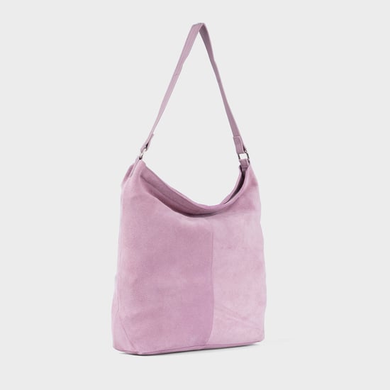 'TINA' Suede Real Leather Unlined Slouchy Shopper Tote Bag - Image 2