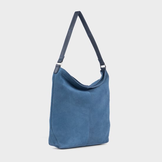 'TINA' Suede Real Leather Unlined Slouchy Shopper Tote Bag - Image 2