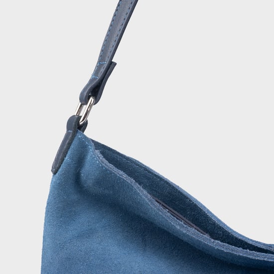 'TINA' Suede Real Leather Unlined Slouchy Shopper Tote Bag - Image 3