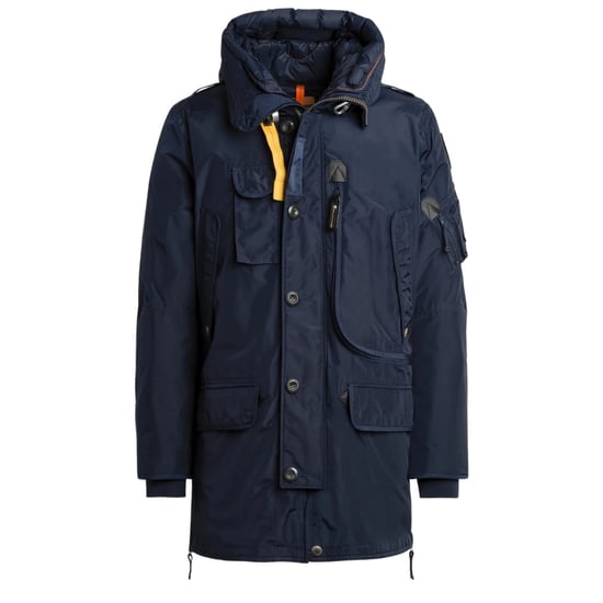 Parajumpers Kodiak Navy Blue Long Hooded Down Jacket - Image 1