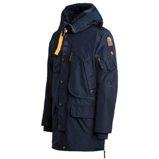 Parajumpers Kodiak Navy Blue Long Hooded Down Jacket - Image 3