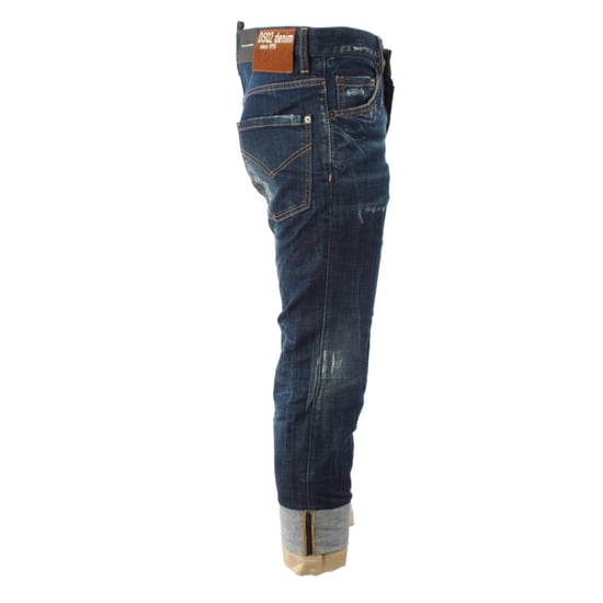 Dsquared2 Cool Guy Cropped Dark Blue Denim Pants - Image 3