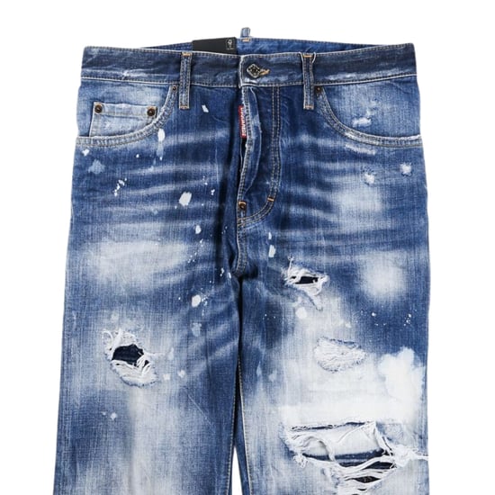 Dsquared2 Roadie Jean Blauwe Versleten Denim Broek - Image 3