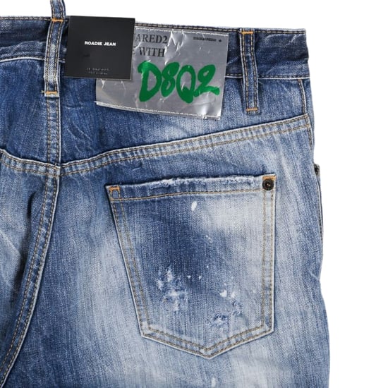 Dsquared2 Roadie Jean Blauwe Versleten Denim Broek - Image 4