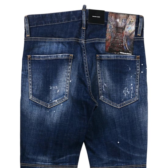 Dsquared2 Sailor Jean Dark Blue Patch Denim Pants - Image 3