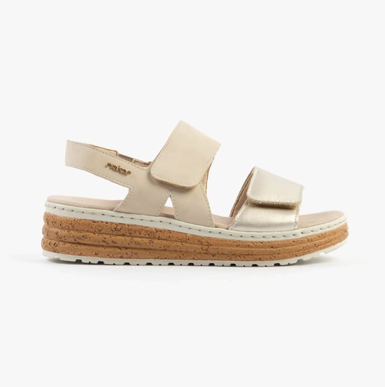 Rieker 62761-90 Womens Sandals Gold - Image 1