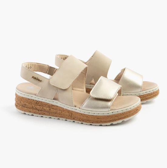 Rieker 62761-90 Womens Sandals Gold - Image 2