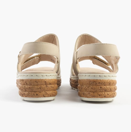 Rieker 62761-90 Womens Sandals Gold - Image 5