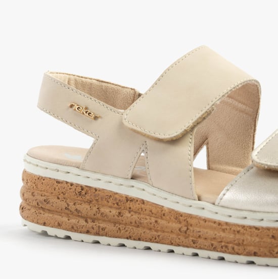 Rieker 62761-90 Womens Sandals Gold - Image 6