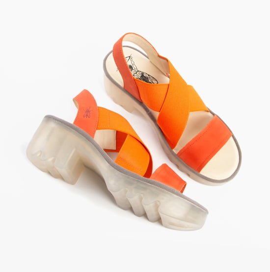 Fly London Taji502fly Womens Sandals Poppy Orange - Image 2