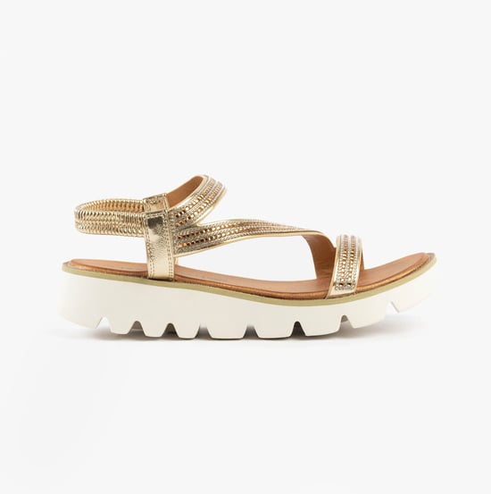 Heavenly Feet Fresco Womens Sandals Gold - Image 1