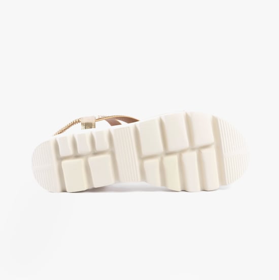 Heavenly Feet Fresco Womens Sandals Gold - Image 3