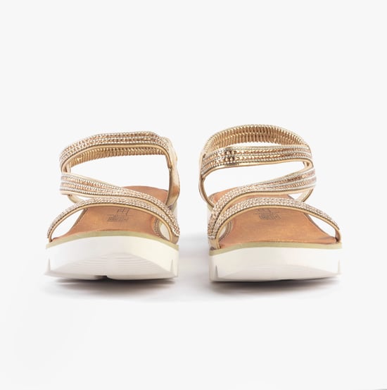 Heavenly Feet Fresco Womens Sandals Gold - Image 4