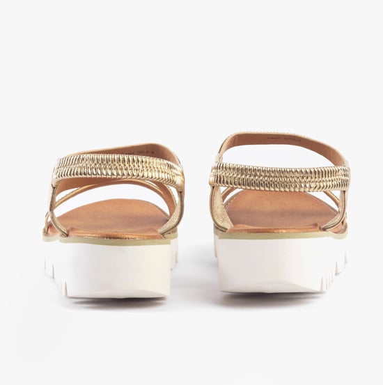 Heavenly Feet Fresco Womens Sandals Gold - Image 5