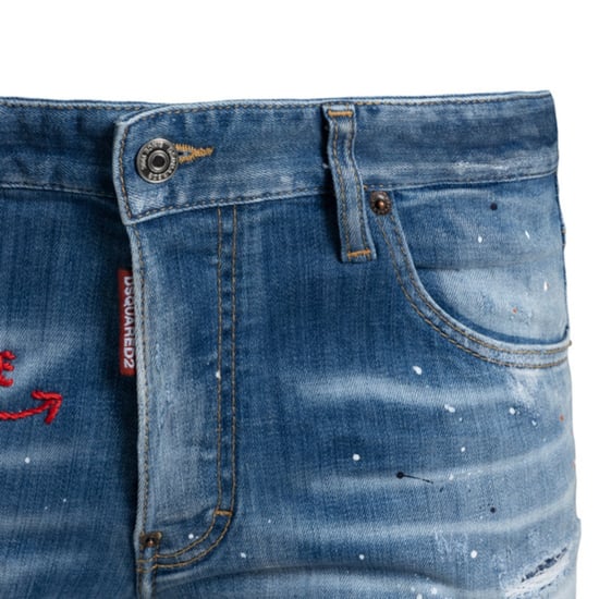 Dsquared2 Mörkblå Skaterjeans - Image 3