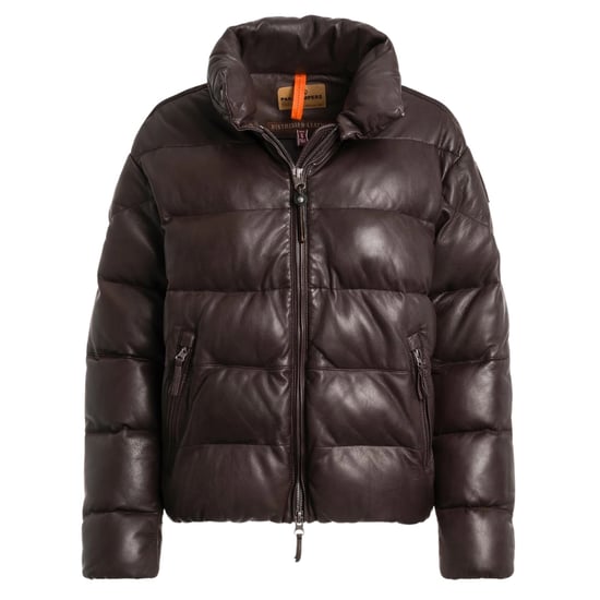 Parajumpers Pia Läder Obsidian Mörkbrun Vadderad Läderjacka - Image 1