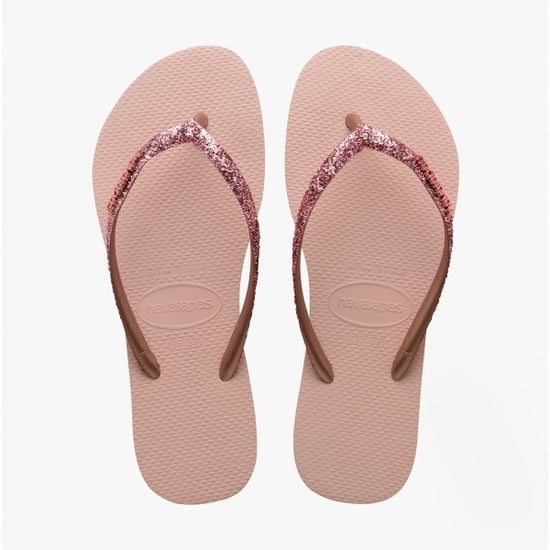 Havaianas Hav Slim Glitter Ii Womens Flip Flops Ballet Rose/golden Blush - Image 1
