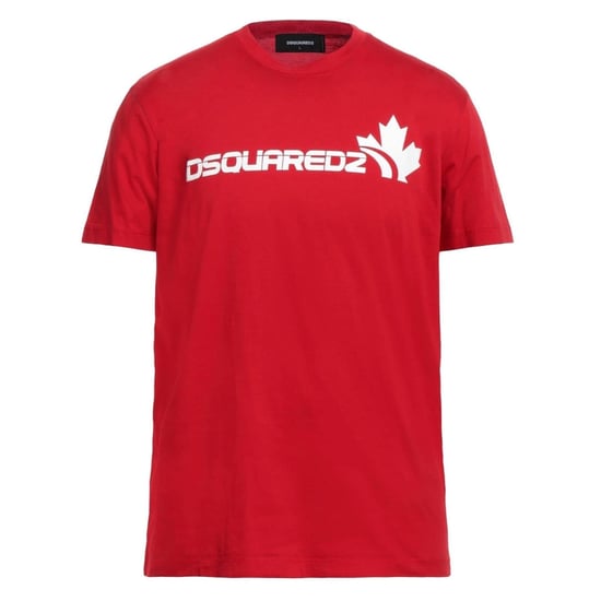 Dsquared2 Wit Maple Leaf Logo Cool Fit Rood T-shirt - Image 1