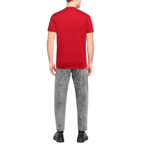 Dsquared2 Wit Maple Leaf Logo Cool Fit Rood T-shirt - Image 3