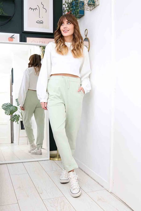 Volume Sleeve Crop Sweater - Image 4