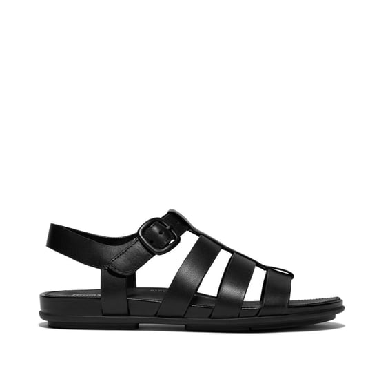 Fitflop Gracie Rubber-buckle Dames Visser Sandalen Helemaal Zwart - Image 1