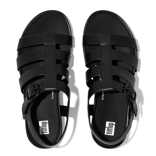 Fitflop Gracie Rubber-buckle Dames Visser Sandalen Helemaal Zwart - Image 5