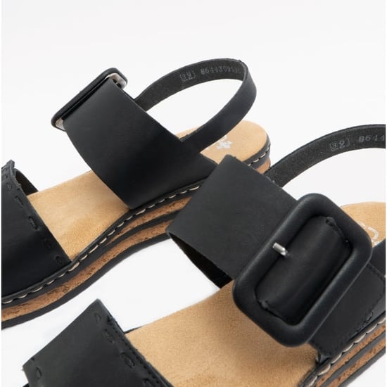 Rieker 62950-00 Dames Sandalen Zwart - Image 3
