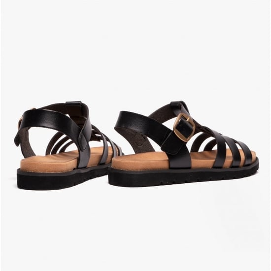 Heavenly Feet Saltwater Womens Slingback Sandals Black - Image 3