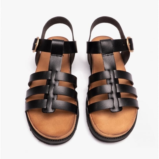 Heavenly Feet Saltwater Womens Slingback Sandals Black - Image 5
