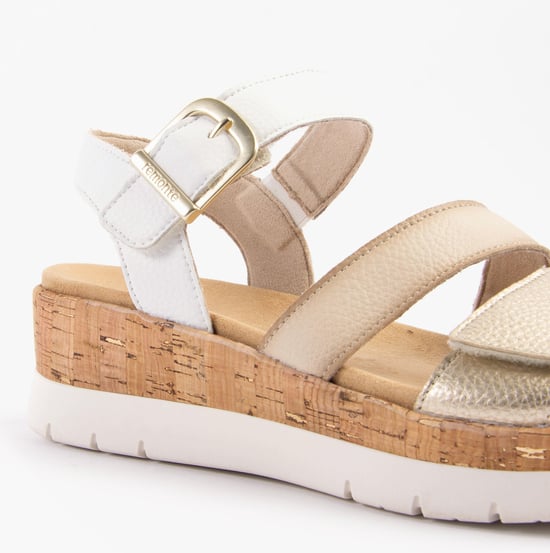 Remonte D2p50-80 Womens Sandals White Combination - Image 2