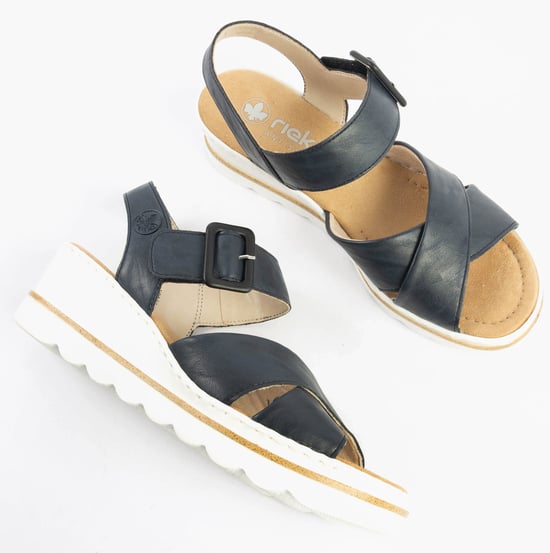 Rieker 67463-14 Womens Sandals Blue - Image 2