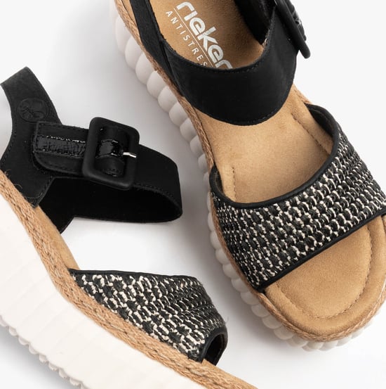 Rieker 69176-00 Womens Sandals Black - Image 6