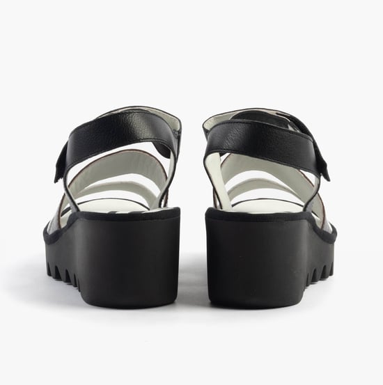 Fly London Bexy575fly Womens Sandals Silver/graphite/black - Image 5