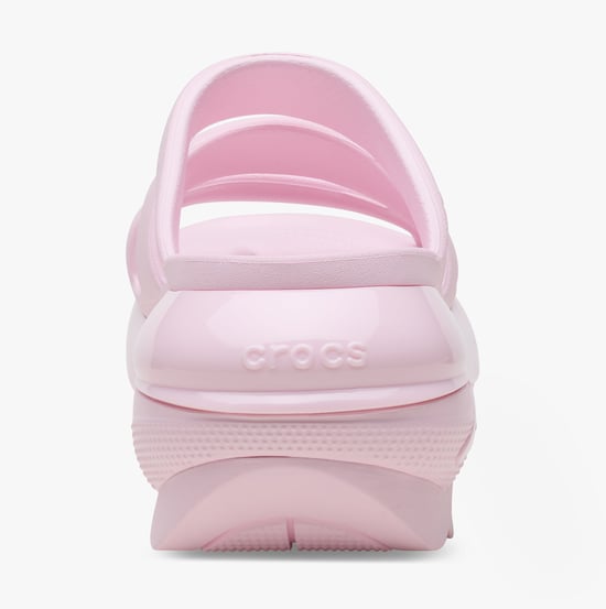 Crocs 209842-6zw Mega Crush Triple Strap Womens Sliders Pink Milk - Image 5