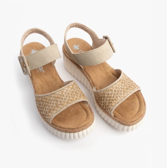 Rieker 69176-62 Womens Sandals Beige - Image 2