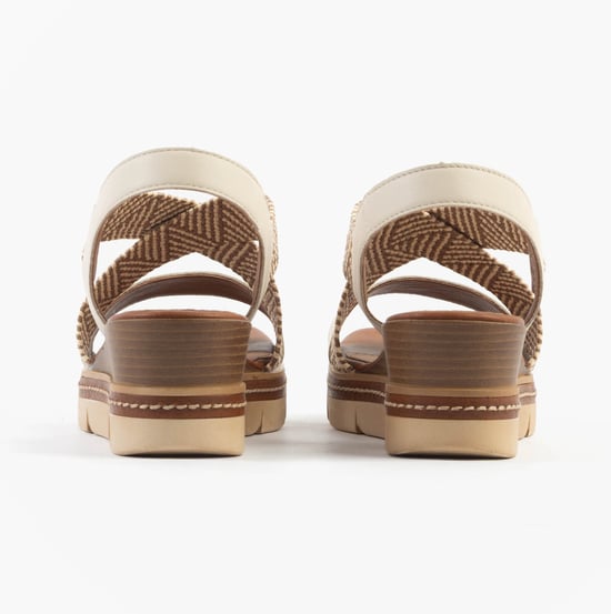 Remonte D2l54-60 Womens Sandals Beige Combination - Image 3