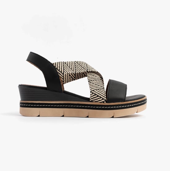 Remonte D2l54-03 Womens Sandals Black Combination - Image 1